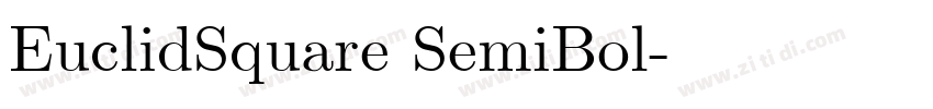 EuclidSquare SemiBol字体转换